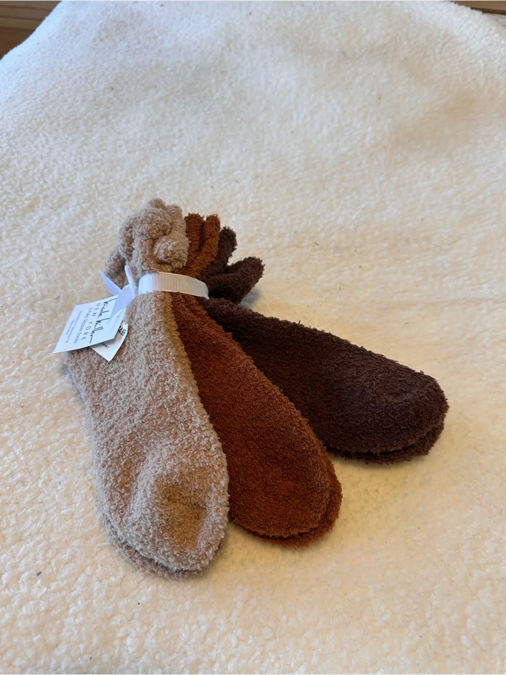 Nicole Miller Plush Slipper Socks